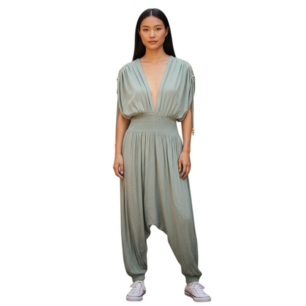 Mable Sage Green Harem Jumpsuit Size Medium